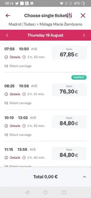 Renfe android App screenshot 3